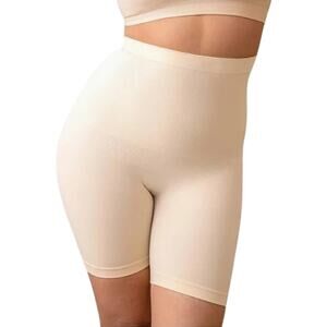 SHAPERMINT Essentials High Waisted Shaper Shorts Shaping 55021 Beige NWOT M/L